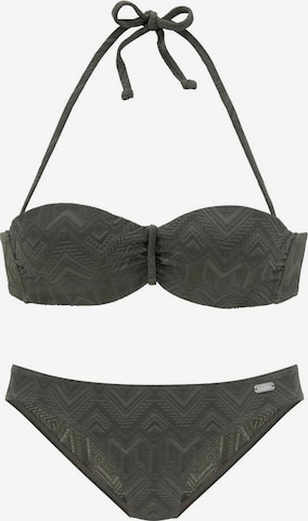 Bandeau Bikini BUFFALO en vert : devant