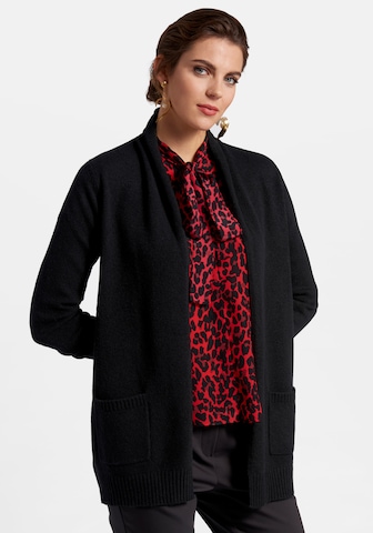 Peter Hahn Knit Cardigan in Black: front