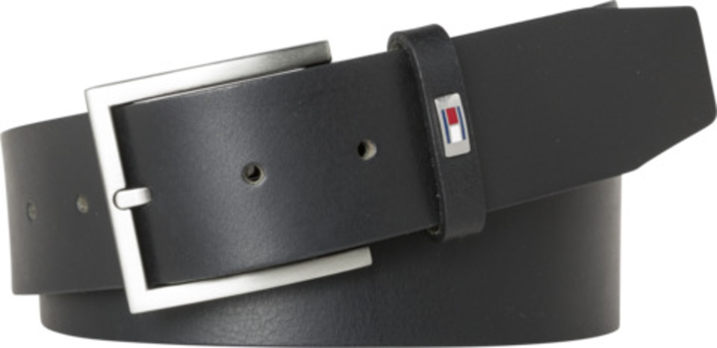 TOMMY HILFIGER - Riem 'Dark Tan' in de kleur Zwart
