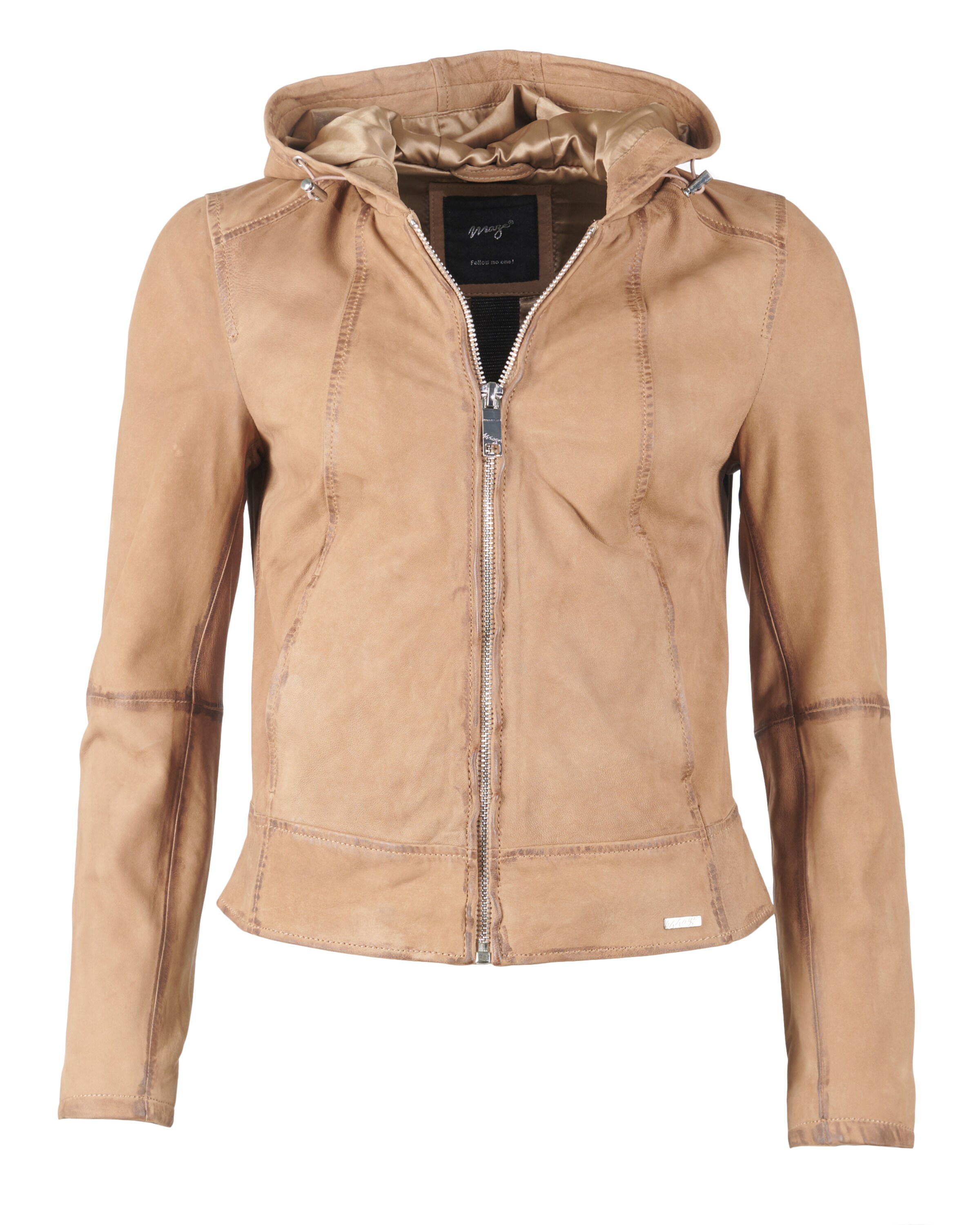 Maze Lederjacke  'Donie' in Beige: Vorderseite