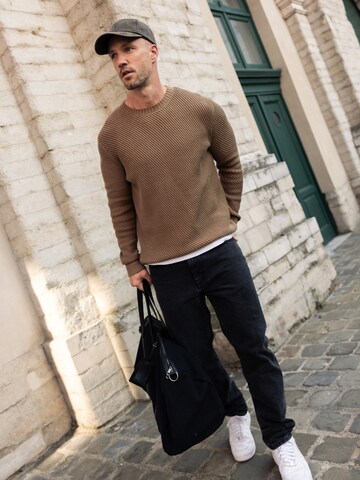 Casual Caramel Knit Look by DAN FOX APPAREL