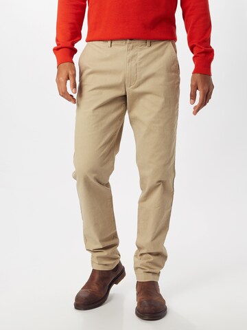 Coupe slim Pantalon chino 'V-ESSENTIAL' GAP en beige : devant