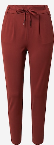 ONLY Slim fit Pleat-Front Pants 'Poptrash' in Red: front