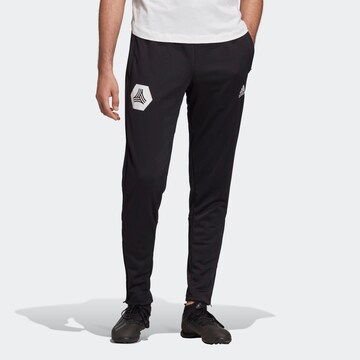 ADIDAS PERFORMANCE Slimfit Sporthose in Schwarz: Vorderseite