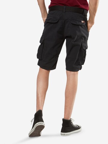 INDICODE JEANS Regular Cargo trousers 'Monroe' in Black: back