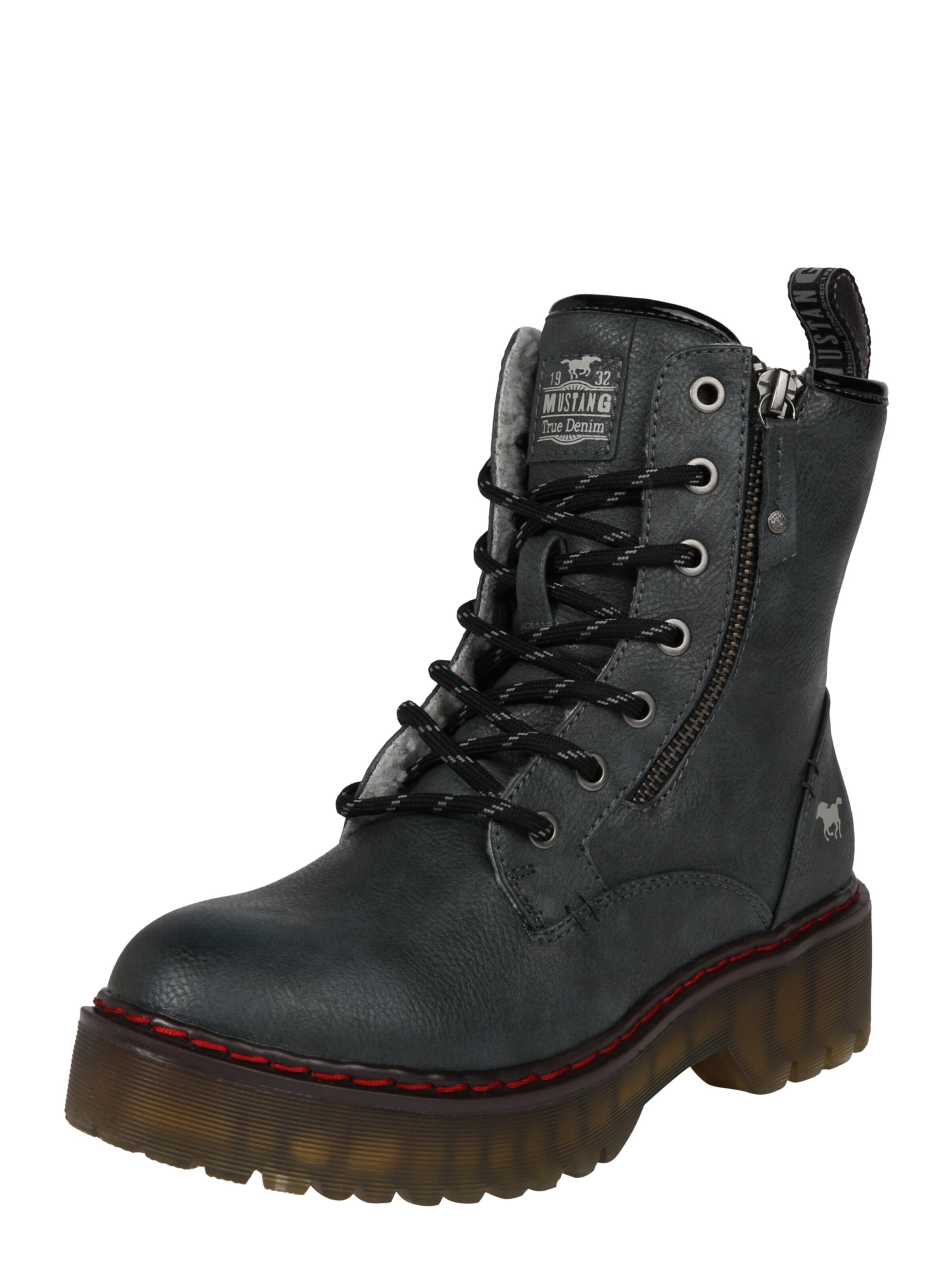 MUSTANG - Veterlaarzen in de kleur Donkergrijs