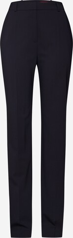 HUGO Regular Pleated Pants in Blue: front