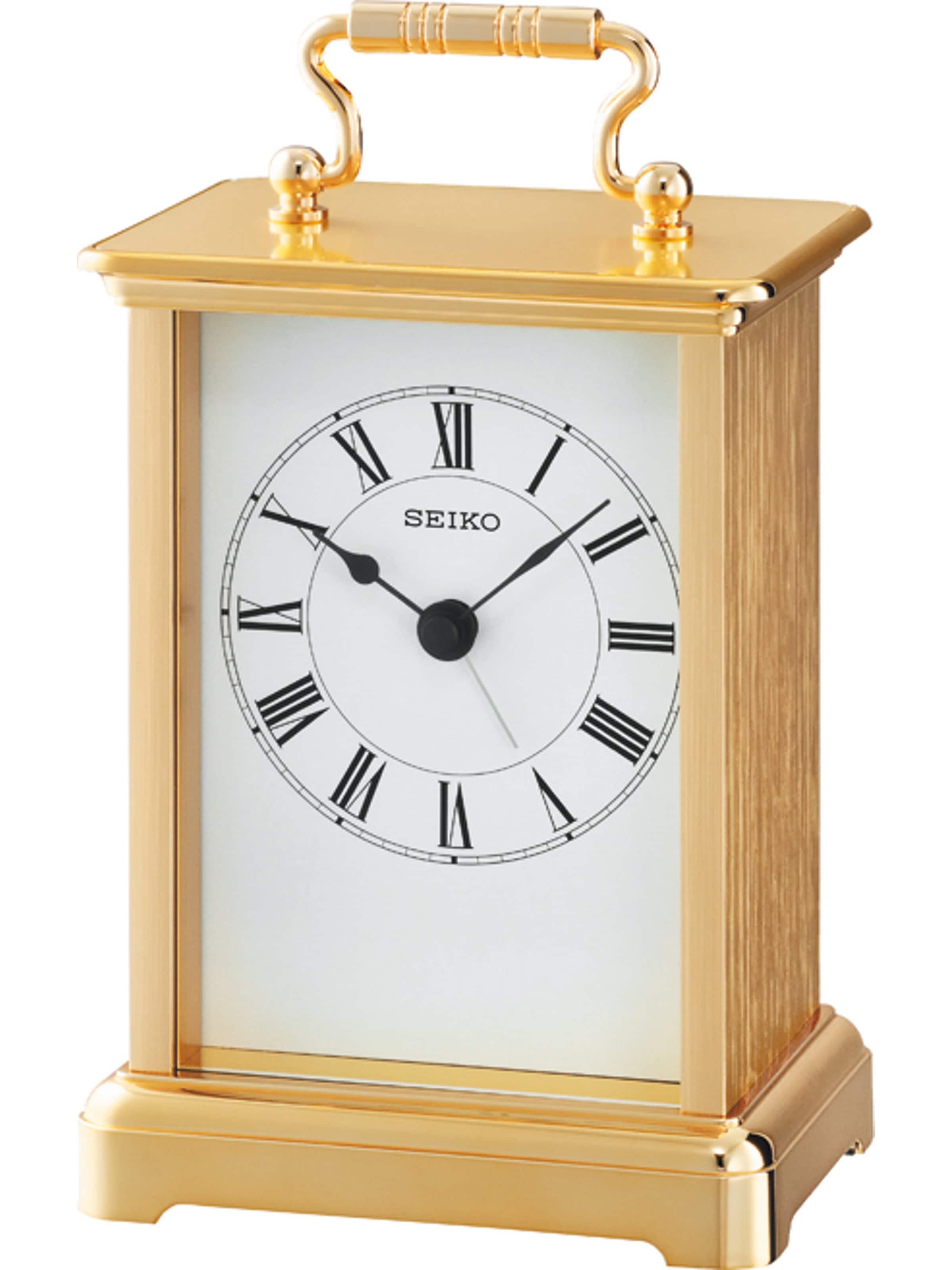 SEIKO Tischuhr in Gold: Vorderseite