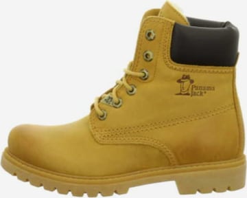 PANAMA JACK Lace-Up Ankle Boots in Yellow
