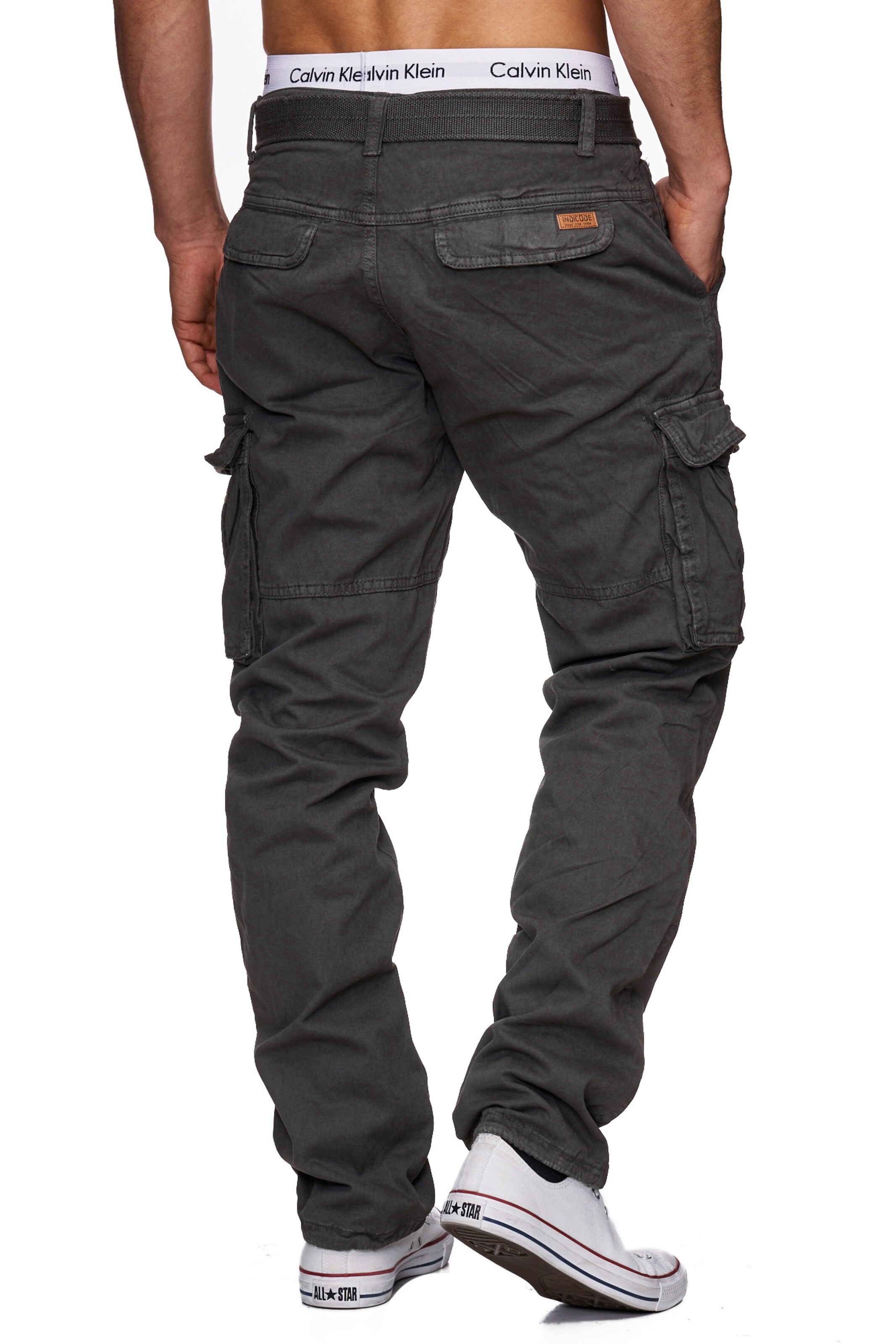 INDICODE JEANS Regular Pants ' William ' in Grey