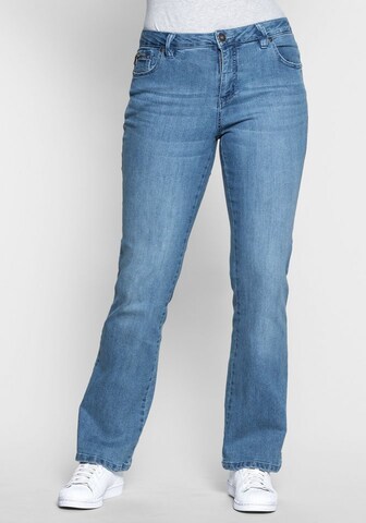 Bootcut Jeans de la SHEEGO pe albastru: față