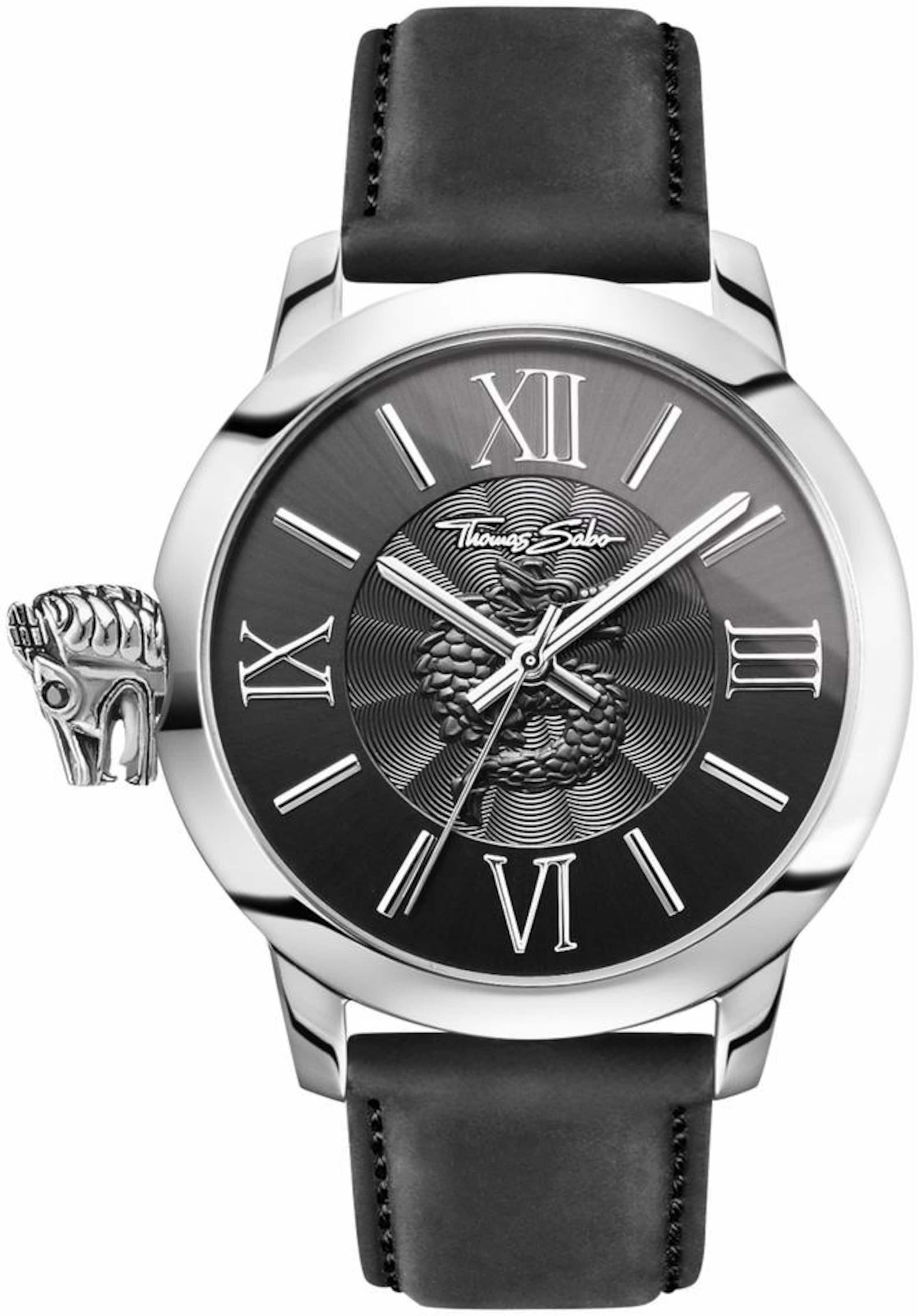 Thomas Sabo Analoog horloge in Zwart: voorkant