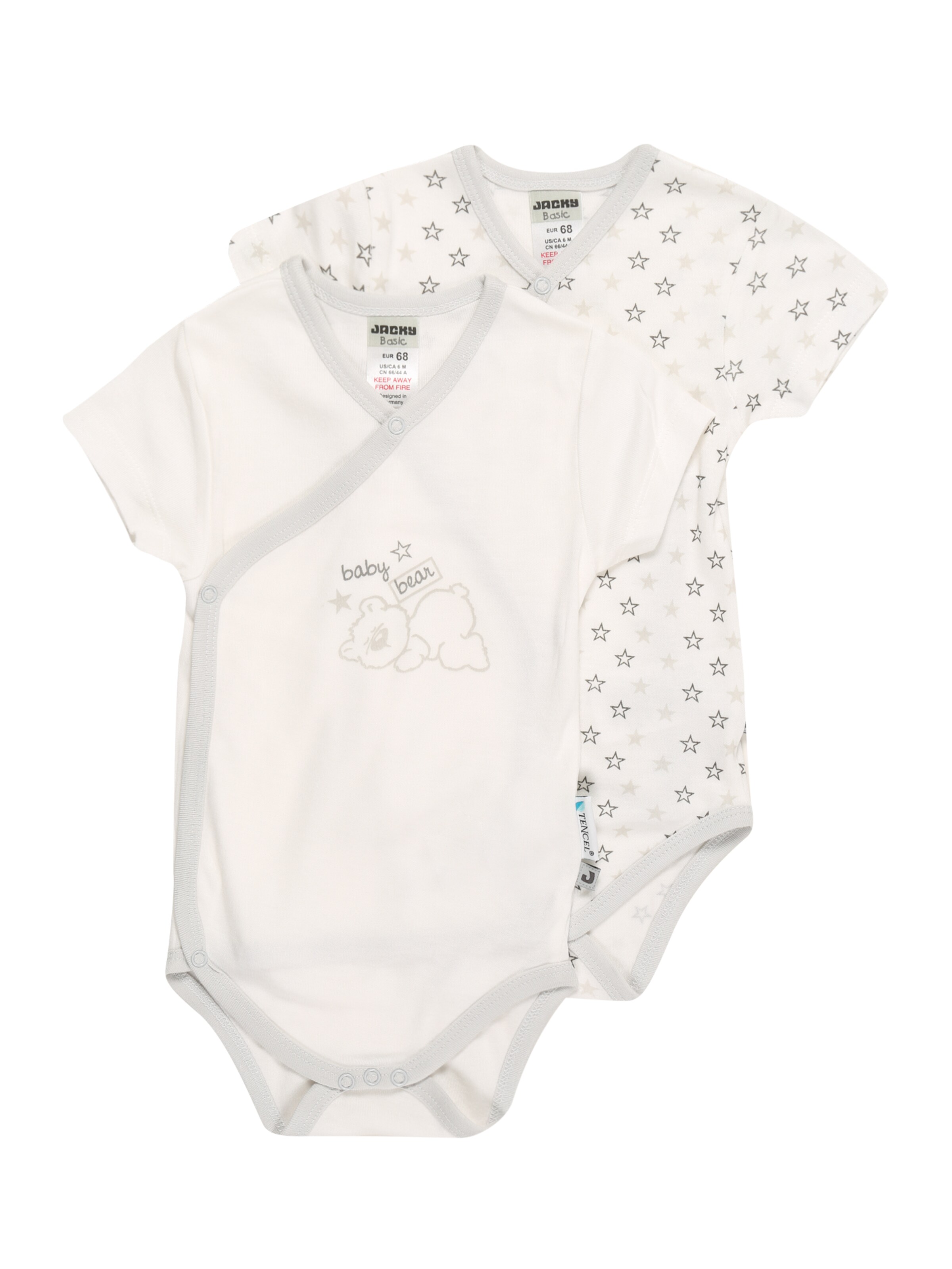 JACKY Štandardný strih Body - Biela: predná strana