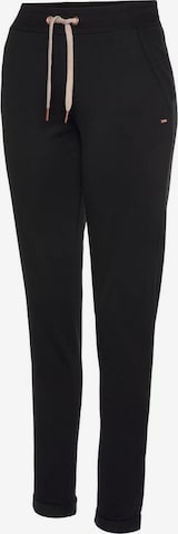 LASCANA - Tapered Pantalón en negro: frente