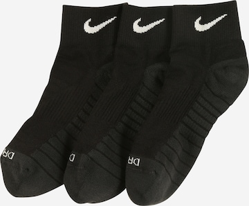 NIKE Regular Athletic Socks in Black: front