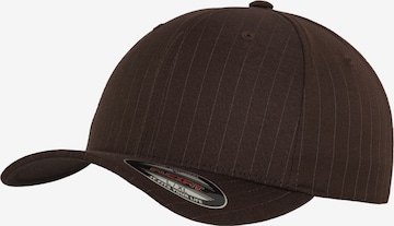 Cappello da baseball 'PINSTRIPE' di Flexfit in marrone: frontale