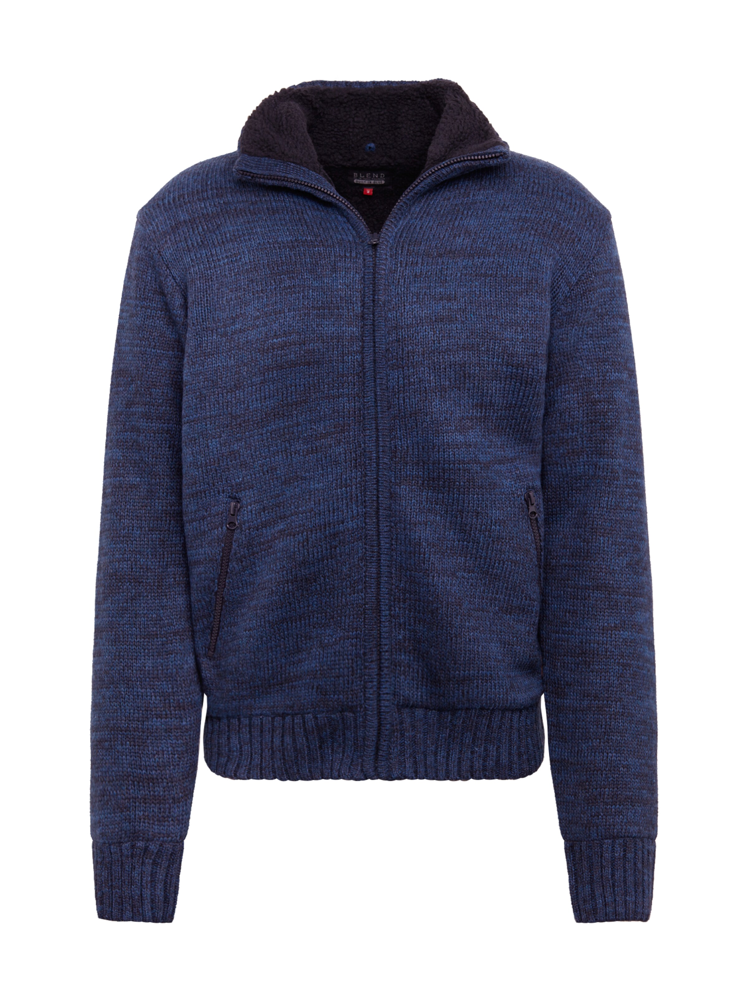 BLEND - Gebreid vest in de kleur Navy