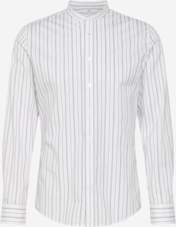 SEIDENSTICKER Slim fit Overhemd 'Mandarin' in Wit: voorkant