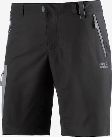 JACK WOLFSKIN Regular Outdoor Pants 'Active Track' in Black: front