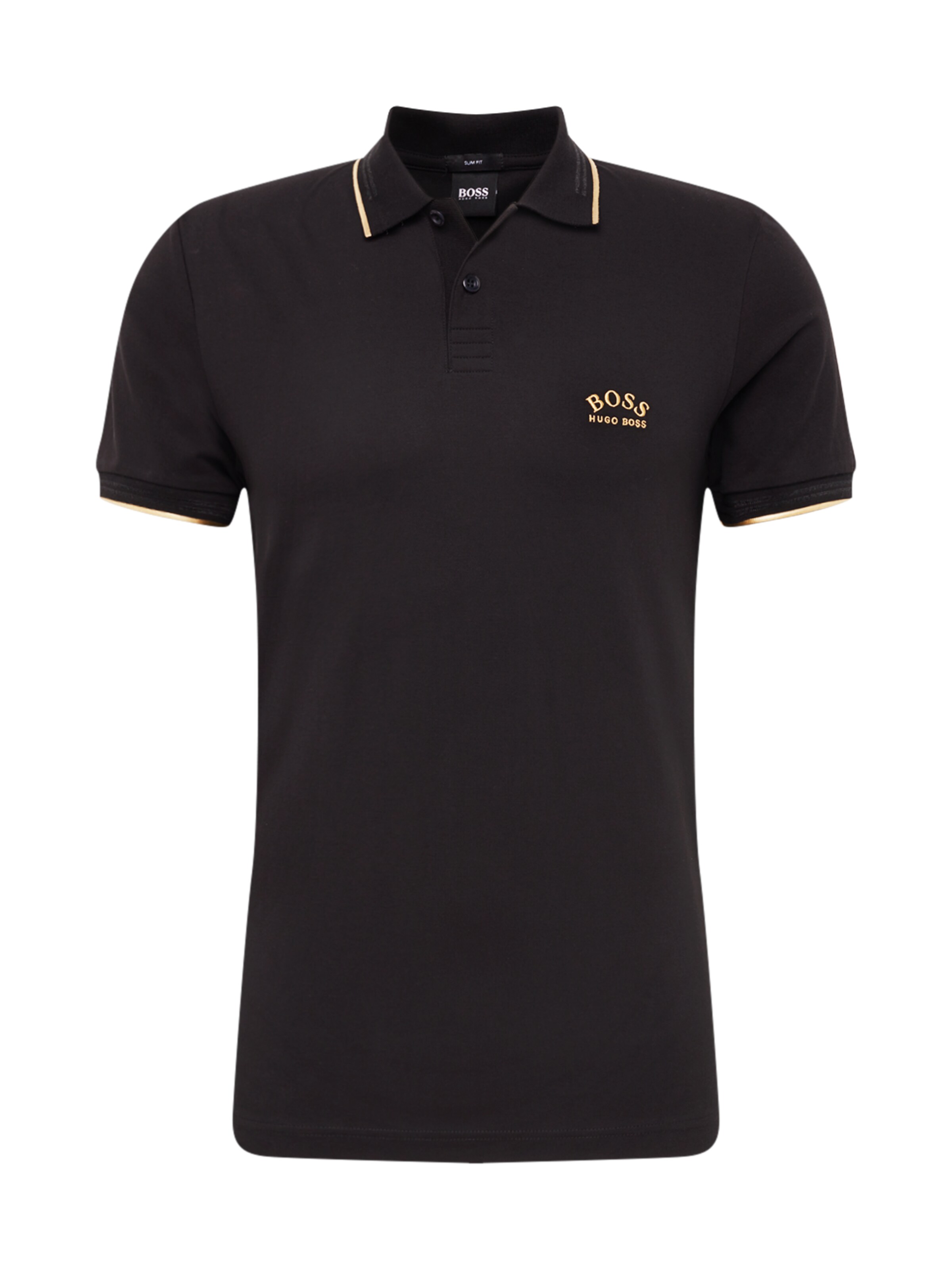 BOSS - Shirt 'Paul Curved' in de kleur Zwart