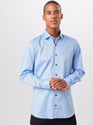 Coupe slim Chemise 'Level 5' OLYMP en bleu : devant