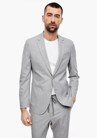 s.Oliver BLACK LABEL Slim Fit Sakko in Grau: predná strana