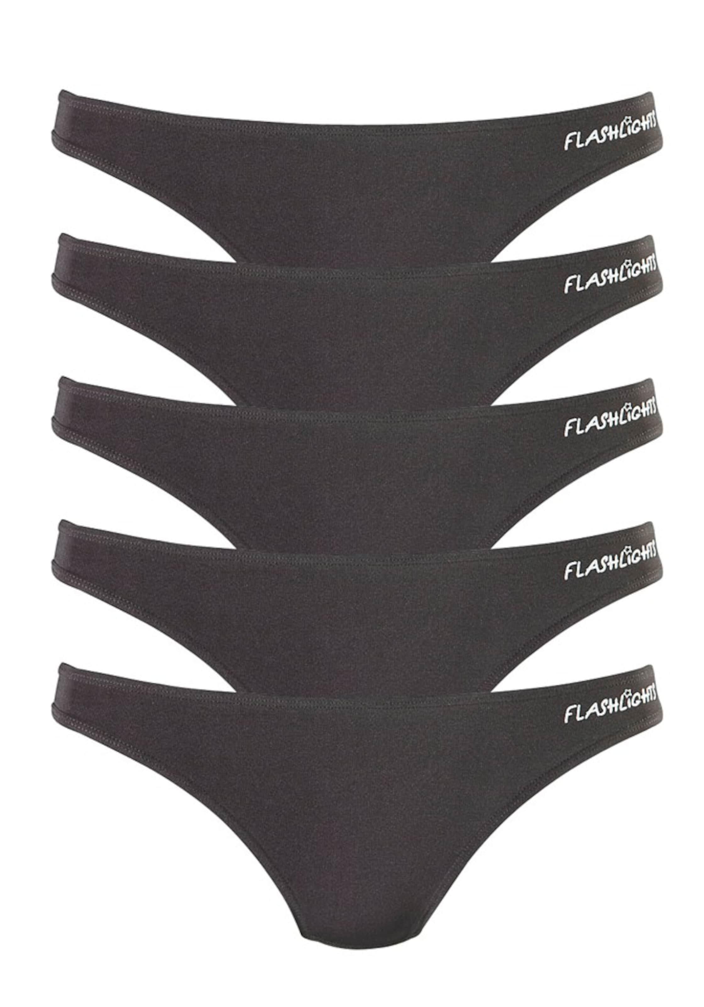 FLASHLIGHTS Thong in Black: front