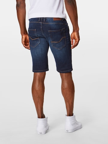 INDICODE JEANS Regular Shorts 'Kaden Holes' in Blau: zadná strana