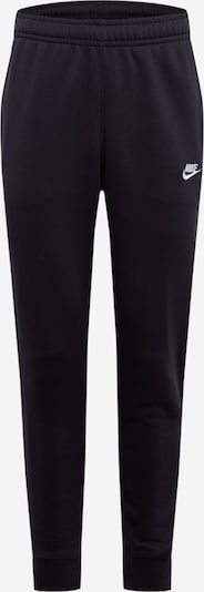 Pantaloni 'Club Fleece' Nike Sportswear pe negru / alb, Vizualizare produs