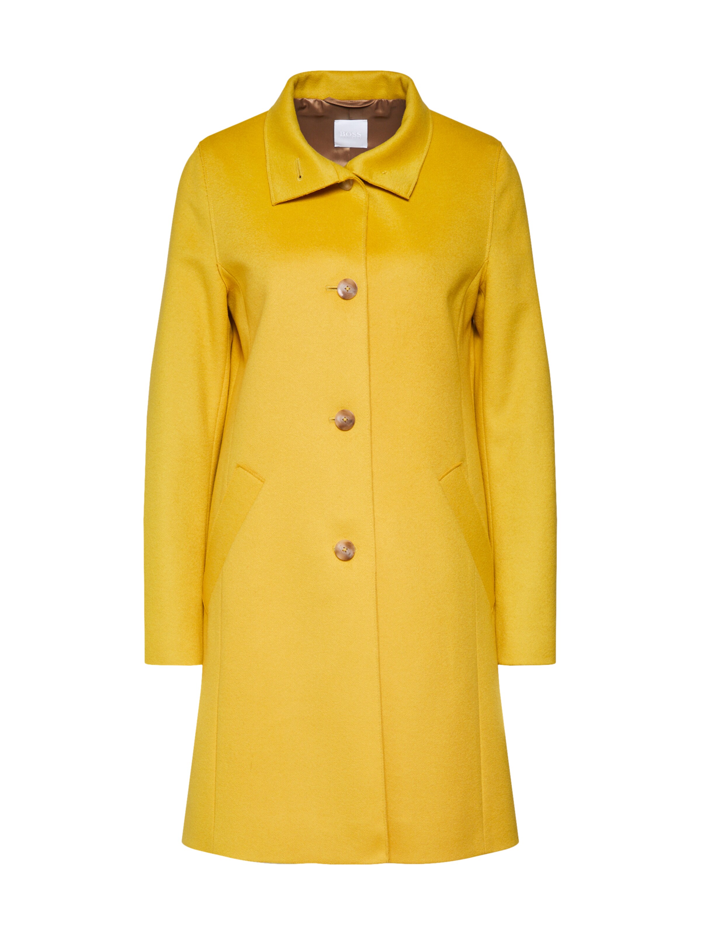 BOSS - Tussenmantel 'Ojulie' in de kleur Geel