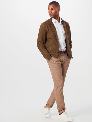 SEIDENSTICKER Slim fit Πουκάμισο για το γραφείο σε λευκό