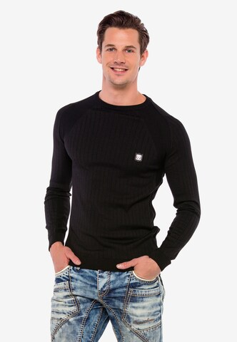 CIPO & BAXX Pullover in Schwarz: predná strana