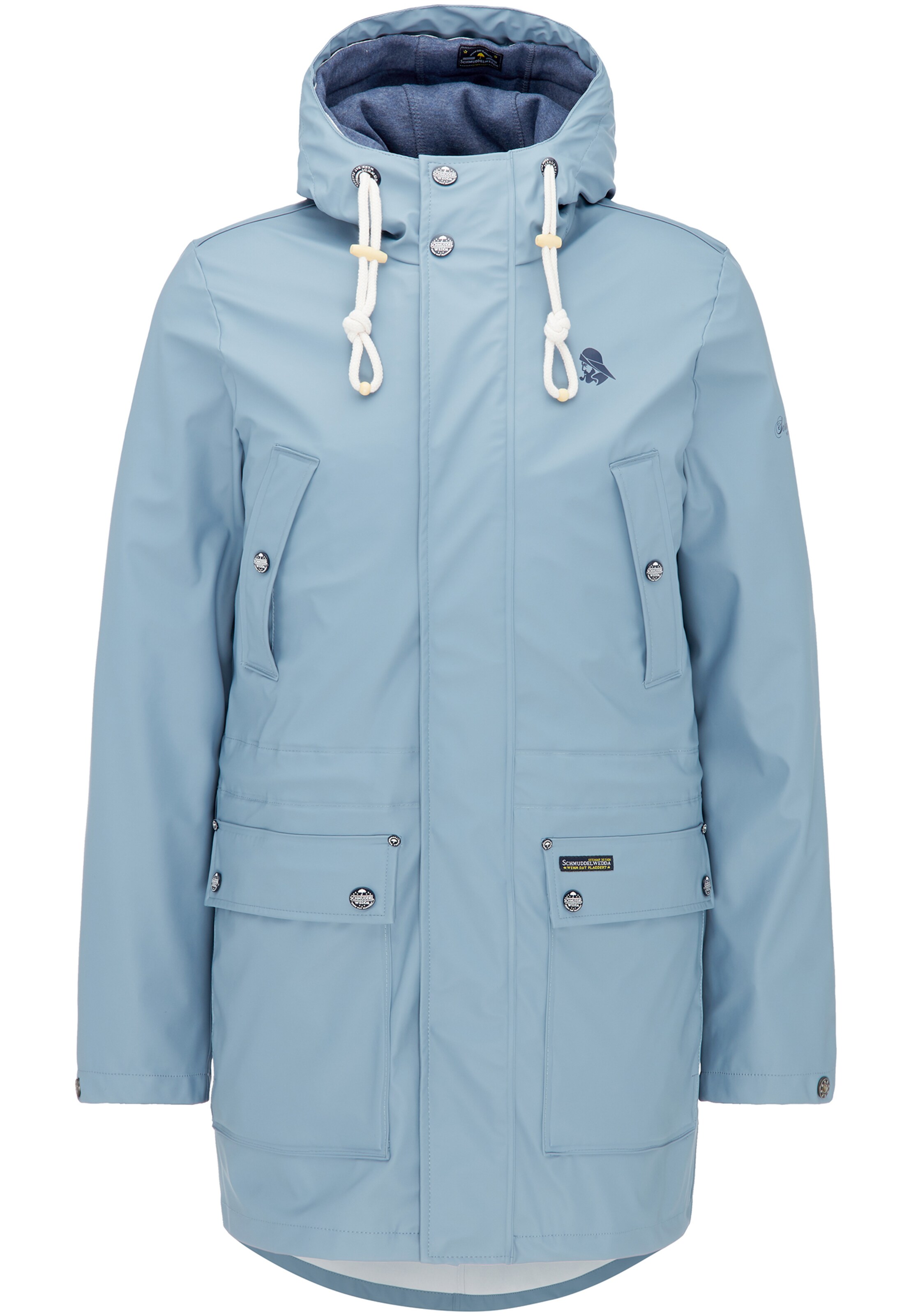 Schmuddelwedda - Tussenparka in de kleur Smoky blue