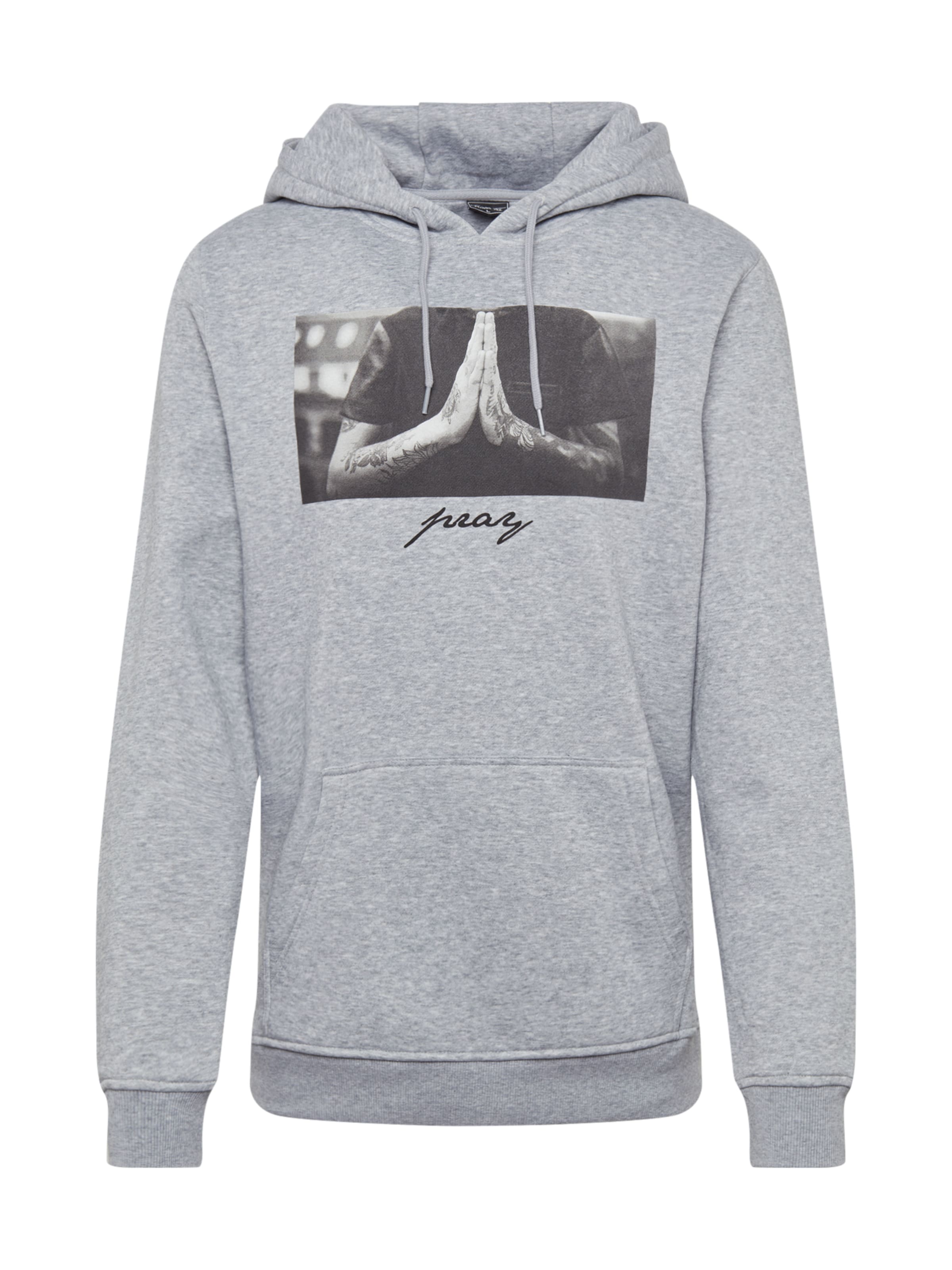 Mister Tee Sweatshirt 'Pray' in Grey: front