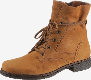 GABOR Lace-Up Ankle Boots in Brown: front