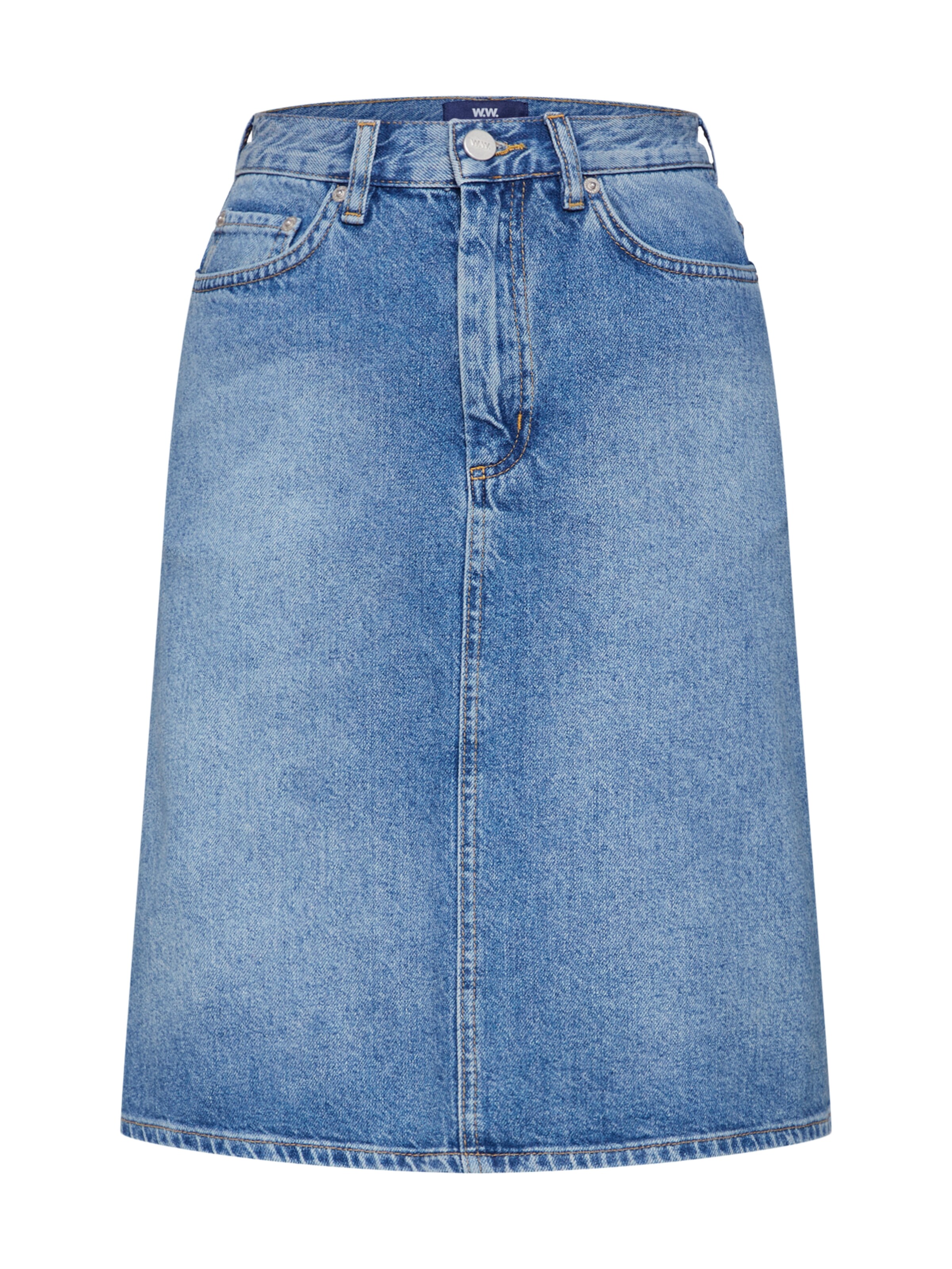 WOOD WOOD - Rok 'YNES' in de kleur Blauw denim