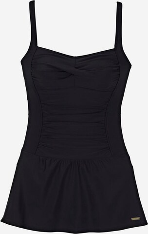 LASCANA Korzetová Plavkové šaty – černá: přední strana