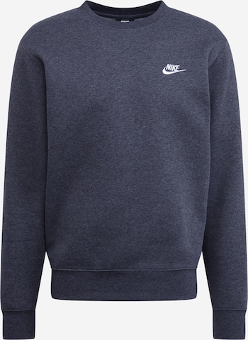 Nike Sportswear Tavaline suurus Dressipluus 'Club Fleece', värv hall: eest vaates