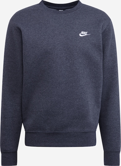 Megztinis be užsegimo 'Club Fleece' iš Nike Sportswear, spalva – margai pilka / balta, Prekių apžvalga