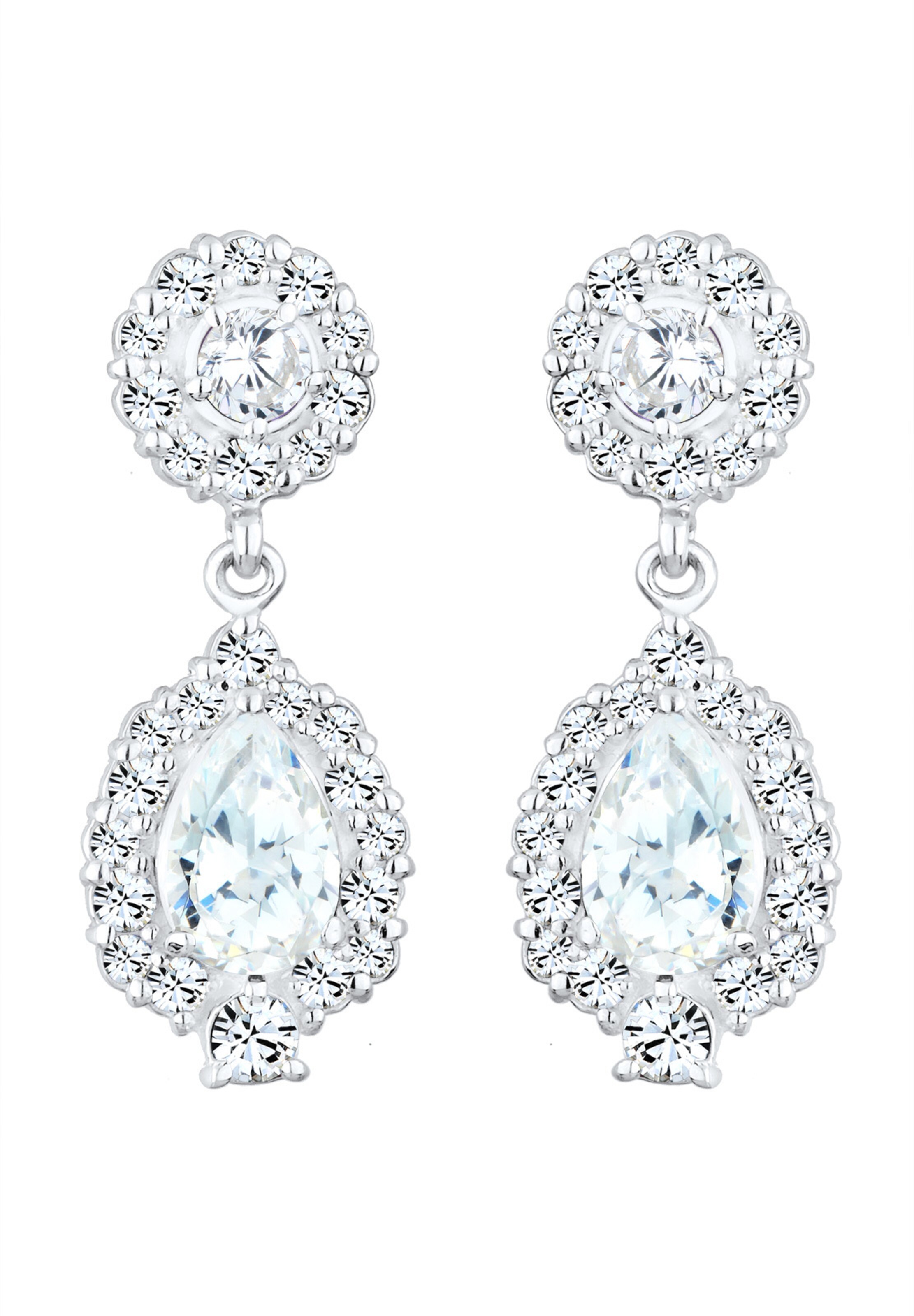 ELLI PREMIUM Ohrringe 'Elegant Funkelnd' in Silber