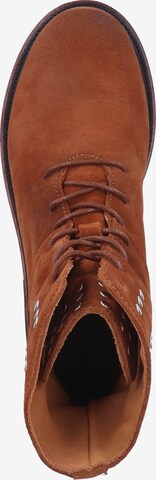 SHABBIES AMSTERDAM Lace-Up Ankle Boots in Brown