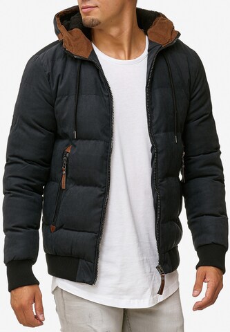 INDICODE JEANS Winter Jacket 'Adeline' in Black