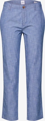 GAP Regular Pants 'V-GIRLFRIEND KHAKI CHAMBRAY' in Blue: front