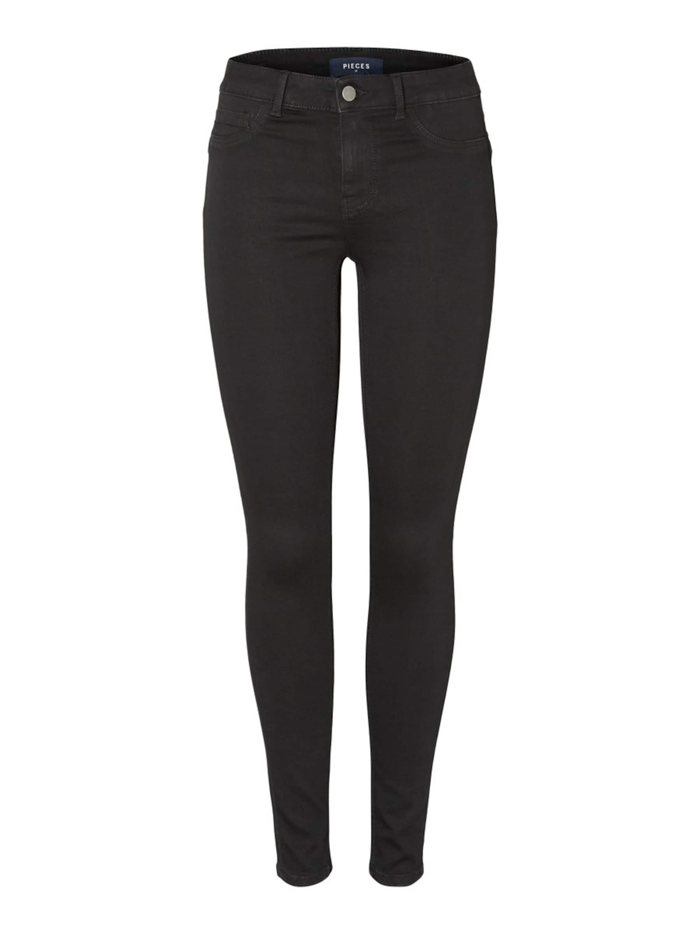 PIECES - Jeggings in de kleur Black denim