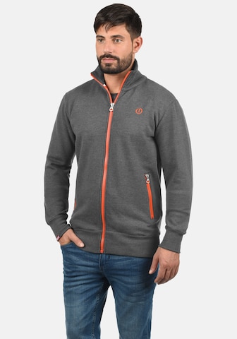 !Solid Sweatvest 'BennTrack' in Grijs: voorkant