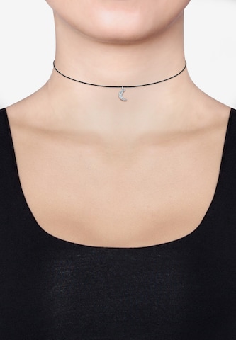 ELLI Necklace 'Halbmond' in Black: front