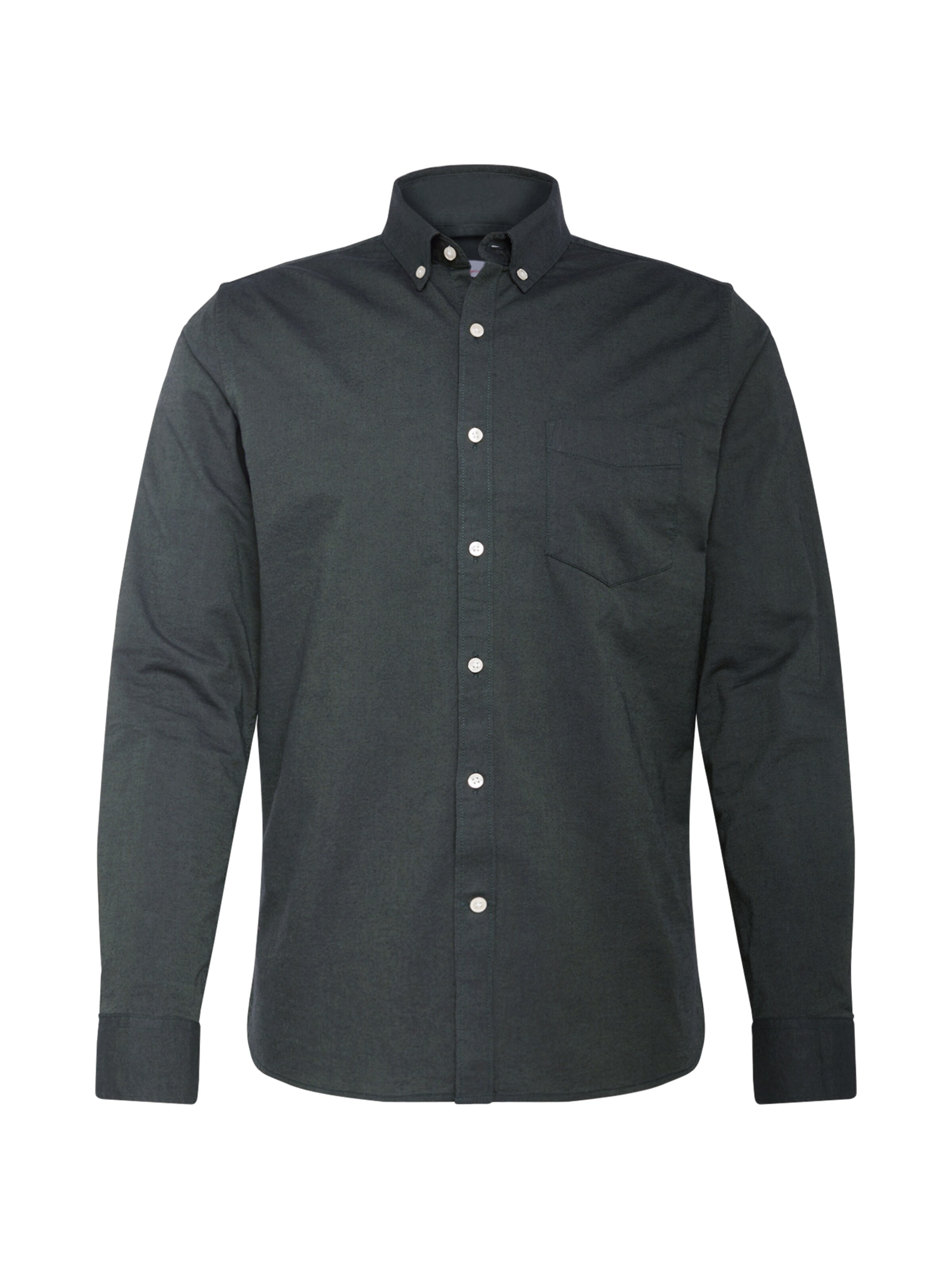 KnowledgeCotton Apparel - Overhemd 'Strethced oxford shirt' in de kleur Spar