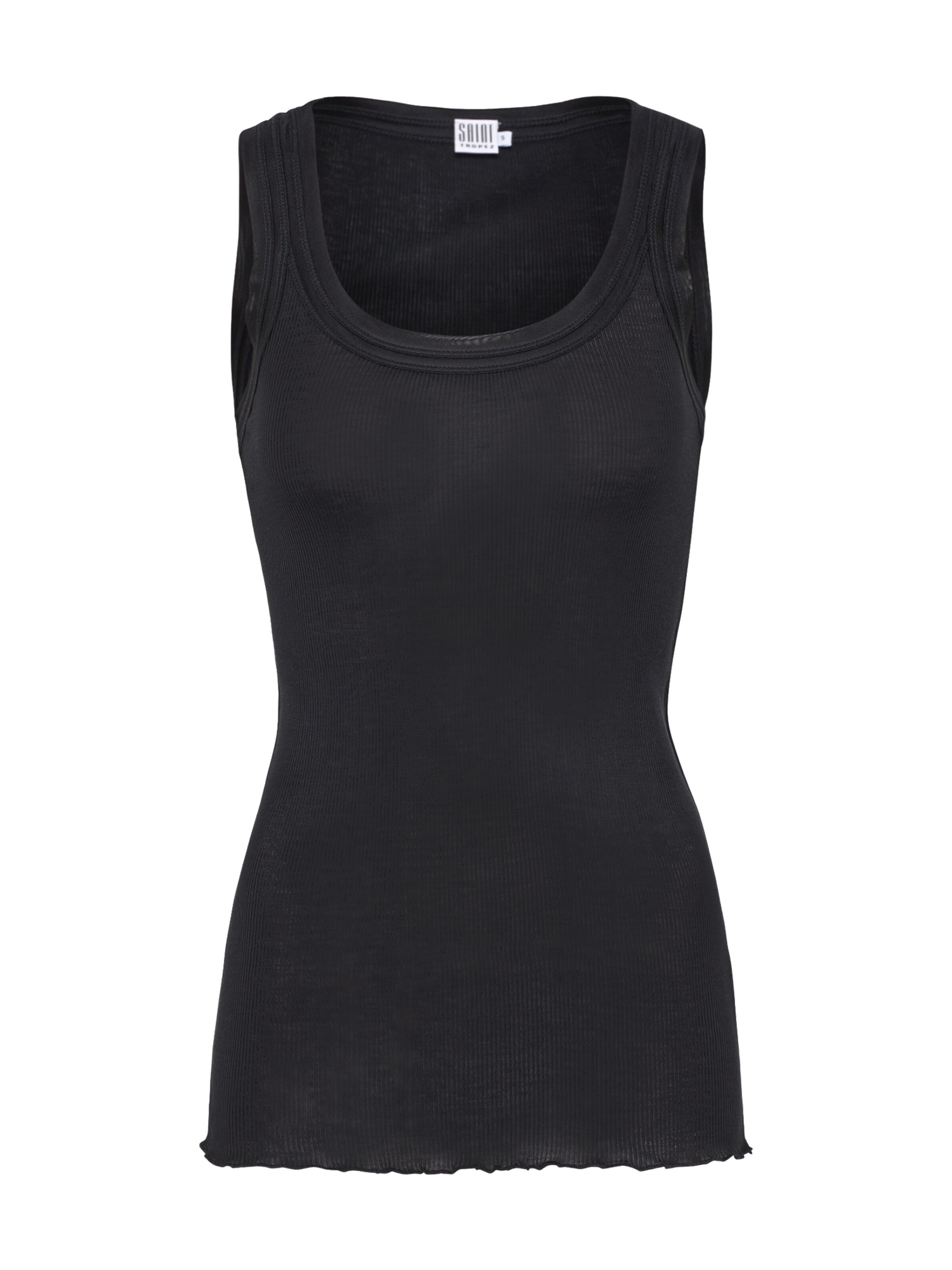 SAINT TROPEZ - Top 'O-N RIB' in schwarz