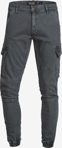 INDICODE JEANS Cargo Pants 'August' in Grey: front