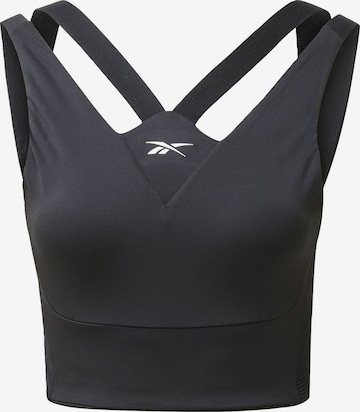 Reebok Bustier Športni nederček | črna barva